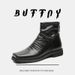 Wind Square Head Thick Sole Heightening Martin Boots Retro Tooling Boots Business Men's Boots_viptrois.com