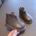 Autumn and winter baby toddler shoes fleece-lined warm short boots leather shoes Martin boots 0-3 years old girl princess shoes cotton shoes_viptrois.com