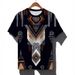 Men's Clothing T Shirt Men's Retro Traditional Print Skin Friendly High Quality Casual Cotton Short Sleeve Top_viptrois.com