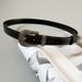 New retro Hong Kong style two-layer cowhide belt French elegant carved silver pin buckle belt to tighten the waist and match with jeans_viptrois.com
