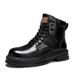 European Warm Series Yellow Winter Padded Men's High-top Work British Style Martin Boots Fleece Lined Leather Shoes_viptrois.com