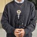 YWFG Men's Cartoon Jacquard Sweater - Oversized Casual Knit Pullover With Unique Pattern Design, Soft Polyester Fabric, Unisex Comfort Fit For Teens_viptrois.com