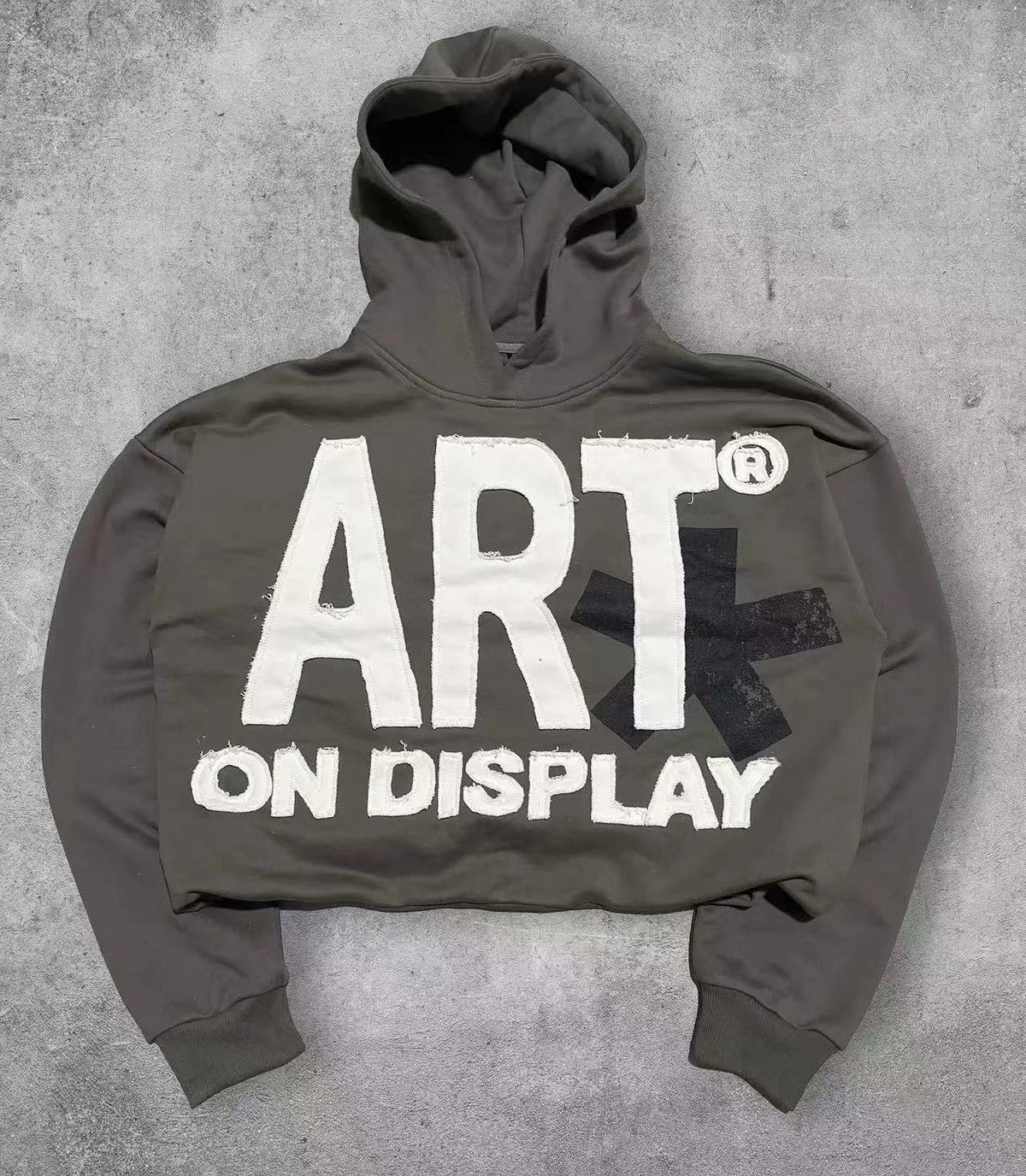 American Style Sweatshirt Loose Niche ART Pullover Shirt Outerwear Cool Short Hoodie_viptrois.com
