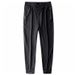 Men's Clothing Summer Thin Ice Silk Pants Men's Casual Versatile Trousers Source Loose Sports Pants Slim Elastic Nine Point Leg_viptrois.com