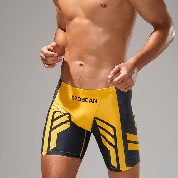 Men's Clothing Summer New Men's Swim Trunks SEOBEAN Hibbing Seaside Swim Trunks Hot Spring Men's Large Boxer Trunks_viptrois.com