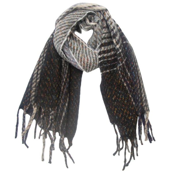 Unisex Bib cross border seasonal floral gradient fringed scarf_viptrois.com