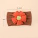 INS European and American children's hair accessories jacquard nylon headband flower baby hair band baby care door wide edge headband_viptrois.com
