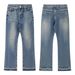 Men's Clothing Distressed Washed Cut Wide Leg Cleanfit Flared Jeans_viptrois.com