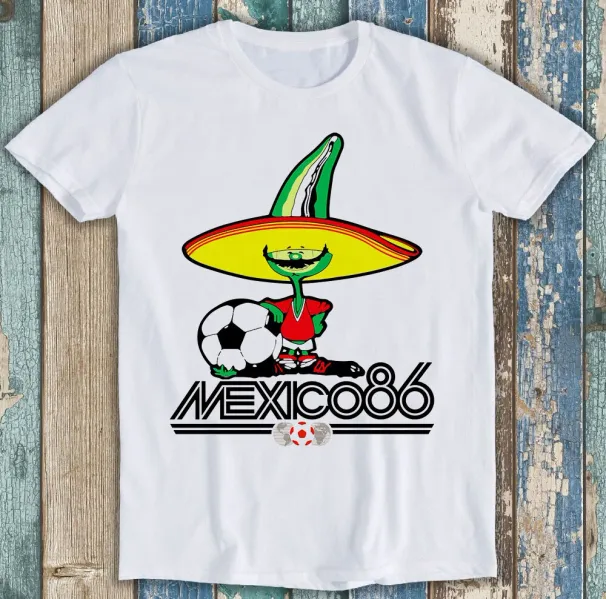 Mexico 86 World Cup Soccer 80s 90s Football Top Argentina Gift Tee T Shirt Mens Womens Tees Top M1514_viptrois.com