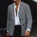 2025 Spring And Autumn New Men's Suit Jacket Versatile, Tailored, Fashionable, Plaid, Casual Suit_viptrois.com