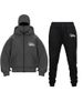 2025 Cross Border New Double Hood Zipper Hoodies DIY Men And Women Autumn And Winter Couple Zipper Hoodies Sweatpants Set_viptrois.com