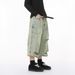 Men's Clothing | New High Street Trend Light Color Distressed Irregular Ripped Wide Leg Denim Cropped Trousers_viptrois.com