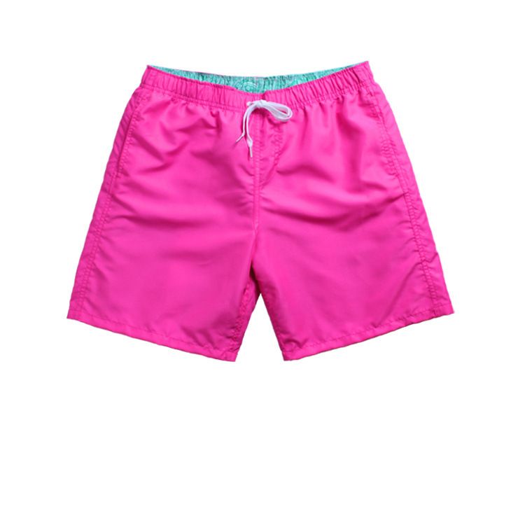 Men's Clothing Solid Color Quick Drying Surf Shorts Loose Large Pants Casual Vacation Five Point Beach Shorts_viptrois.com