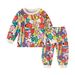 Long Sleeved Home Clothes Children's Pajamas 2 7 Years Old Girls 2024 New Spring And Autumn Bottoming Shirt Suit_viptrois.com