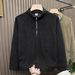 Men's Textured Stand Collar Half-Zip Sweatshirt - Casual Loose Fit Long Sleeve Pullover In Green & Black (M-3xl)_viptrois.com