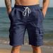 Men's Linen Cargo Shorts – Relaxed Fit, Multiple Pockets, Breathable & Lightweight For Summer (S-XXXL, 7 Colors)_viptrois.com