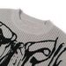 Men's Clothing Y2K Distressed Knit Sweater - Eco Tree Print Oversized Unisex Pullover Fashion Trends Hot-selling_viptrois.com