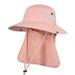 Kids Fisherman Hat With Detachable Neck Flap - Breathable & Foldable Sun Hat For Boys & Girls Outdoor Camping & Beach Activities_viptrois.com