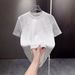 Men's Clothing Summer Fashionable Crew Neck T-Shirt For Men Trendy Elegant Short Sleeve With Rhinestones And Embroidery Handsome Top_viptrois.com