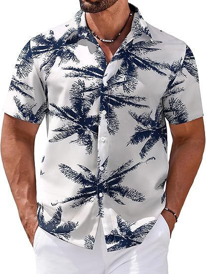 Men's 3D Digital Print Short Sleeve Shirt Hawaiian Style Creative Top for European And American Independent Websites Cross Border Foreign Trade_viptrois.com