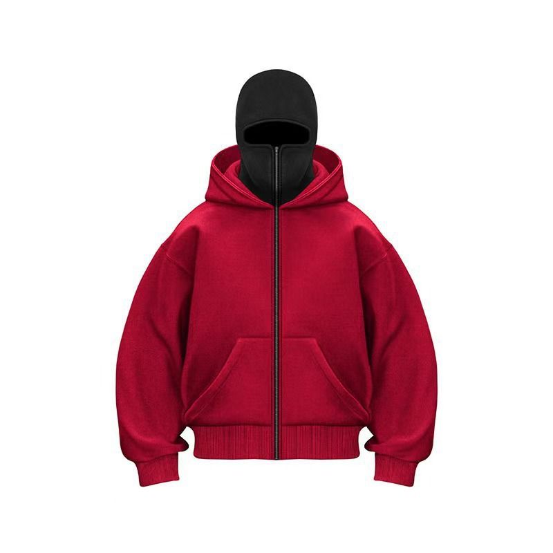 Men's Double Hooded Jacket Spring Fashion Sweatshirt Casual Streetwear Clothing_viptrois.com