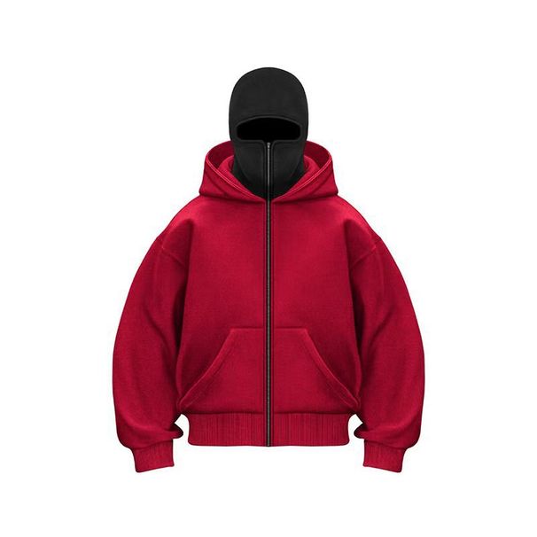 Men's Double Hooded Jacket Spring Fashion Sweatshirt Casual Streetwear Clothing_viptrois.com