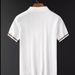 Men's Clothing Lapel Short Sleeved Polo Shirt Men's Trendy Brand Summer All Match Knitted Half Zip Top_viptrois.com