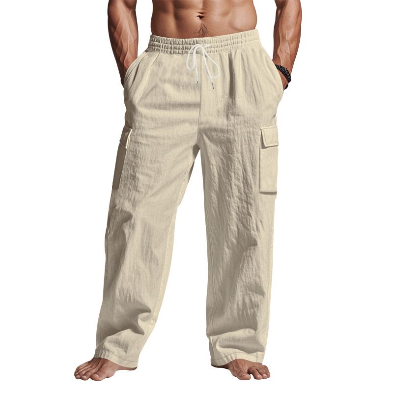 Men's Relaxed Fit Cargo Pants - Lightweight Quick-Dry Tactical Trousers With Adjustable Drawcord For Summer Outdoor Adventures_viptrois.com