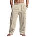 Men's Relaxed Fit Cargo Pants - Lightweight Quick-Dry Tactical Trousers With Adjustable Drawcord For Summer Outdoor Adventures_viptrois.com