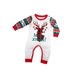 Christmas Santa Deer Snowflake letter striped Christmas family dress printed homewear_viptrois.com