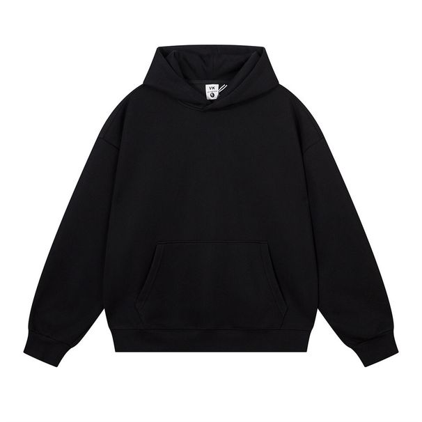 Loose Pullover Hoodie Men's Autumn Winter Casual Long Sleeve Sweatshirt Vibe Trendy Brand High Street Simple Solid Color_viptrois.com