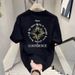 Men's Clothing Short Sleeved Ins Pure Cotton Summer New Men's Printed T Shirt Trendy Men And Women All Match Round Neck T Shirt Men_viptrois.com