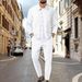 Men's Waffle-Knit Lounge Set – Long Sleeve Crewneck & Jogger Pants (S-XXXL) | Poly-Cotton Blend Two-Piece In 5 Colors (Navy/Charcoal)_viptrois.com