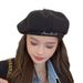 Blogger Recommed Thickened Brushed Solid Color Letter Beret For Women, Youthful And Artistic Octagonal Painter Hat_viptrois.com
