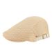 Summer Hollow Mesh Duckbill Cap Breathable Beret Women Korean Style Trendy Sun For Men Solid Color Forward Hat_viptrois.com