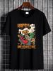Happy Halloweenie, Halloween Dachshund T-Shirt Stretched Soft Women Top Graphic Tees Print Round Neck Short Sleeve Graphic Unisex Designer Clothes Top For Everyday Wear Comfortable T-Shirt For Women Casual Women Fashion Streetwear Female Stylish_viptrois.com