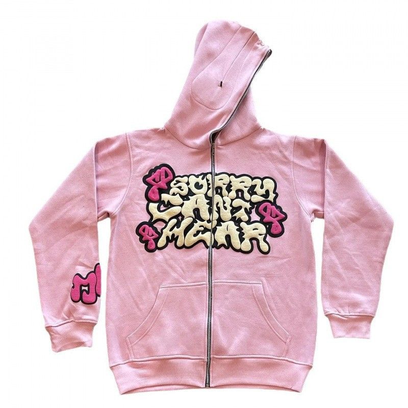 Gothic Print Zip-Up Hoodie – Unisex Oversized Streetwear With Bold Lettering | Dark Aesthetic Fashion_viptrois.com