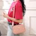 Women's Shoulder Bag - New Quilted Embroidery Crossbody Bag With Metal Accents & Solid Color Strap, Casual Square Camera Purse_viptrois.com