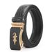XUANMU New Men's Automatic Buckle Crocodile Pattern Leather Belt Casual Waist Belt For Men Women F0373_viptrois.com