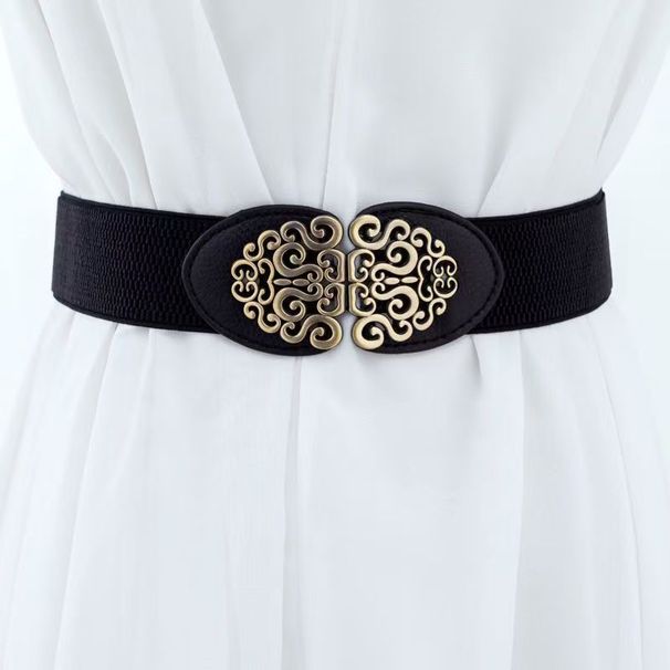 Korean Style Fashion Versatile Women's Elastic Narrow Ladies Decorative Dress Thin Black Belt Trendy Waist Cincher_viptrois.com