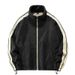 Men's Fleece-Lined Zip-Up Jacket – Winter Stand Collar Color-Block Pullover (Polyester Blend, Thickened, Side Pockets, Street & Sport Style)_viptrois.com