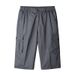 Men's Casual Mid-Length Trousers Loose Middle-Aged And Elderly Shorts Pure Cotton Beach_viptrois.com