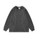Vibe Trendy Loose Round Neck Sweatshirt Spring Autumn Men's Niche Design Line Split Patchwork Pullover_viptrois.com