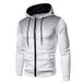 Pure 2024 Cross-Border Foreign Trade Autumn Winter New Men's Sweatshirt Casual Fashion Plain Cardigan Hooded Jacket Trendy_viptrois.com