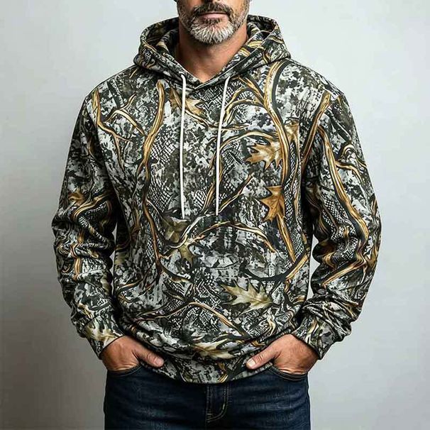 Men's 3D Camouflage Hoodie High Street Fashion Loose Fit Autumn Sweatshirt_viptrois.com