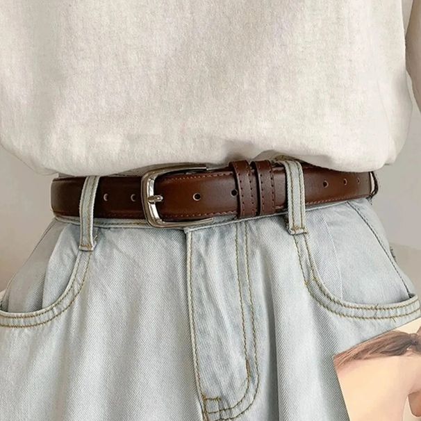 Women's Belt, Fashionable, Simple, Versatile, Authentic, High Quality Trend, Soft Belt, Paired With Western Pants, Jeans Women's Belt_viptrois.com