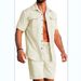 2025 Summer Men's Avant-Garde Fashion Casual Loose Sports Two-Piece Set For Men_viptrois.com