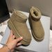 Fashion Platform Snow Boots Women's Winter New Short Cylinder Increase Cotton Shoes Plus Suede Bag Shoes_viptrois.com