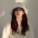 Japanese women's new silver label plush fisherman with large brim, autumn and winter thickened warm water bucket hat,_viptrois.com
