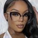 Women's Glasses Cat Eye Half Frame Large Frame Flat Glasses Anti Blue Light New Glasses Frame Ins Retro Trend Glasses Frame_viptrois.com